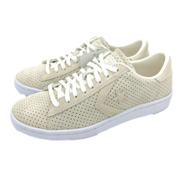 Converse Shoes - Converse Women’s Pro Leather Suede Egret/White Shoes Sneakers New